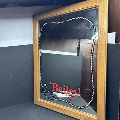 Raro Coleccionistas Bailey Vaquero Western Sombrero Lazo Espejo Roble Marco Muy Buen Estado. Foto 1 de 4