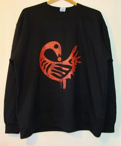 SANKOFA BIRD SWEATSHIRT UNISEX 2XL BLACK RED LEARN FROM THE PAST AFRICA   D153 - Picture 1 of 6