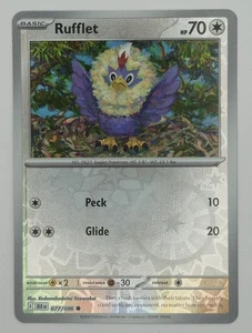 Rufflet 077/086 Reverse Holo Common Black Bolt Pokemon TCG NM  - Picture 1 of 4
