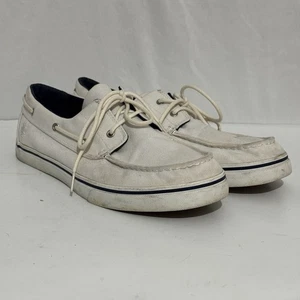 Timberland Schuhe Herren 11,5 Boot weiß Canvas Slipper mit Schnürsenkeln Boot - Bild 1 von 12