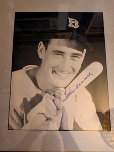 Ted Williams Signed 11 X 14 Red Sox rare image Framed Awesome - Picture 1 of 8