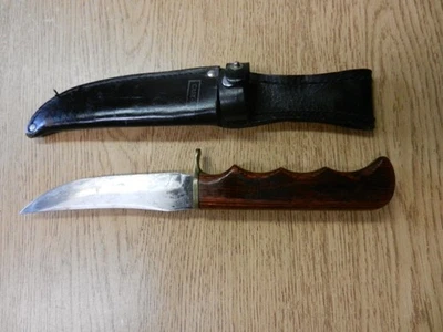 De colección Schrade EE. UU. 153UH con Mango de Madera Estuche Negro XX Funda 10" Largo Usado Foto 1 de 4