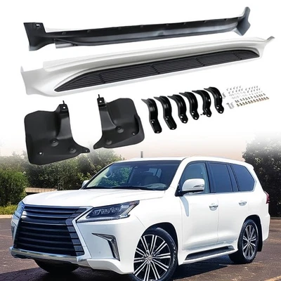 Escalón lateral blanco apto para Lexus LX570 J200 2008-2021 aluminio nuevo Foto 1 de 4