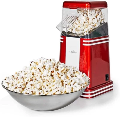 MACCHINA POPCORN ELETTRICA AD ARIA CALDA PARTY TIME ROSSO 1200 WATT NEDIS ITALIA