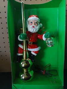 Vintage Mr Christmas Santa Animated Tree Topper Lighted Lantern 1994 No Adaptor - Picture 1 of 7