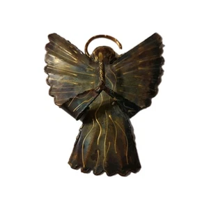 Escultura de arte de ángel metal cobre latón firmado Jay Tschudy gancho colgante  - Imagen 1 de 3