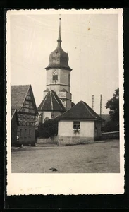 Foto-AK Großwalbur, Ansicht der Kirche  - Picture 1 of 2