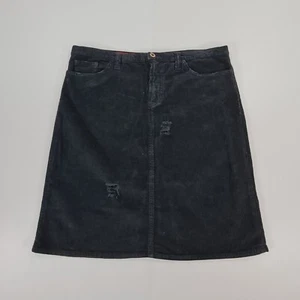 Dolce & Gabbana Womens Skirt Black 28 / 42 Knee Length Distressed Stretch - Picture 1 of 10