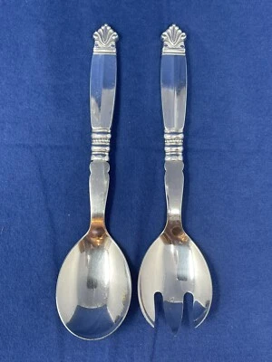 ACANTHUS GEORG JENSEN MANIJAS ESTERLINAS SERVIDORES DE ENSALADAS SIN MONO Foto 1 de 4