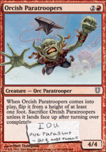 Orcish Paratroopers ~ Near Mint Unhinged UltimateMTG Magic Red Card - Image 1 of 1