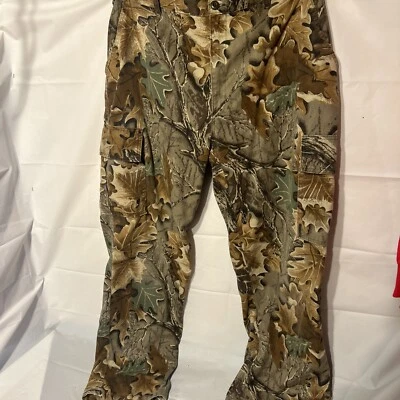 Vintage MOSSY OAK FOLIAGE Camo Pants Jeans 40x32 USA Cotton Hunting RARE - Image 1 of 4