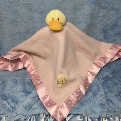 Mantas & Beyond Rosa Amarillo Pato Patito Manta de Seguridad Lunares Satinados y Vellón Foto 1 de 4