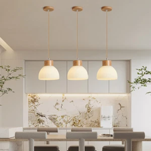 Colgante Lámpara de Techo Comedor Habitación Salón Manera Efecto Madera 18cm - Imagen 1 de 14