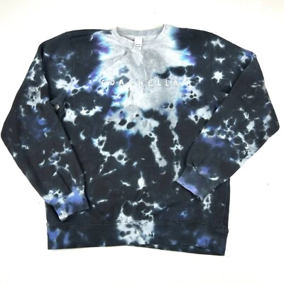 Coachella Hoodie 2019 Sweatshirt Official Lineup Sz Small Tie Dye - Image 1 of 4