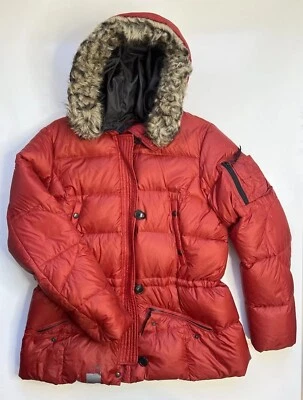 Parka acolchada Eddie Bauer plumón de ganso burbuja / capucha de piel sintética / XXL para mujer Foto 1 de 4