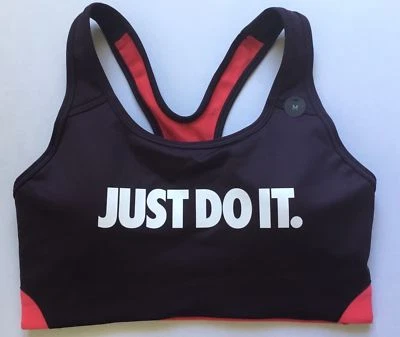 Nike Pro женщин классический бюстгальтер Swoosh средней поддержки фиолетовый AJ4281 - Изображение 1 из 3