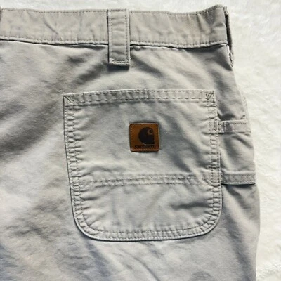Carhartt Pants Men 42 x 34 B151 TAN Original Dungaree Fit Leather Patch Cargo - Image 1 of 4
