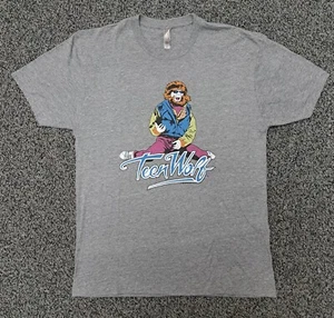 Teen Wolf 1985 NEW Shirt Size Large Ath. Grey Classic 80s Comedy Movie Werewolf  - Picture 1 of 5