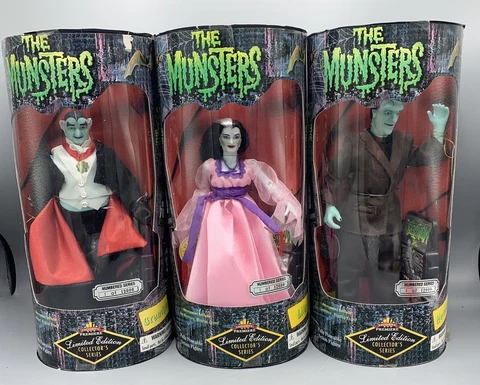 Premier The Munsters Doll Figure Lily, Herman and Grandpa SEALED WITH BOX WEAR Cover