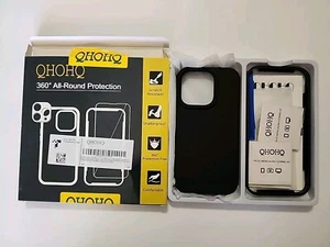 QHOHQ Iphone 14 Pro Case And Screen Protector, Black - Picture 1 of 7