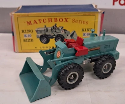 MATCHBOX  1/43 AVELING -BARFORD TRACTOR-SHOVEL K10  RARO VINTAGE MB MADE IN GB - Immagine 1 di 4
