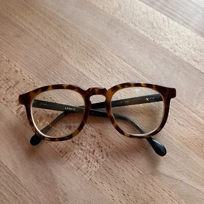 Vintage LEVI'S W1112 Bausch & Lomb Black Tortoise Rare Frames Only G11 - Image 1 of 4