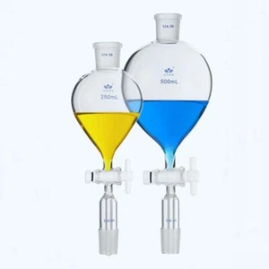 Laboratory Teflon PTFE piston Lab 19#-24# glassware Chemistry 60-1000ML funnel - Picture 1 of 12