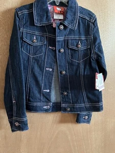Sanrio Hello Kitty Girls Denim Jacket With Rhinestones Size 6 - Picture 1 of 3