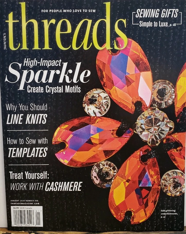 Tauntons Threads Jan 2020 #206 Create Sewing Motifs Line Knits FREE SHIPPING CB - Image 1 of 1