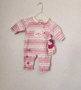 Vintage Lil Jellybean Long Sleeve Bodysuit A Pink Daisy New With Tags 6-9 Months - Picture 1 of 8