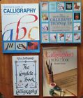 Calligraphy Books X 4 Techniques Lettering Borders Styles Fonts Sign Writing