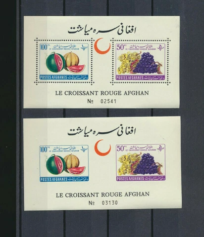 Afghanistan #528 - 529 Mint NH Souvenir Sheet Set Perf & Imperf Red Cross 1961 Cover
