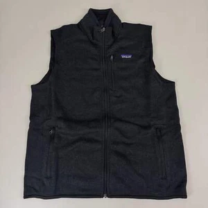 PATAGONIA Better Sweater Fleece Vest Full Zip w/ Collar Men's Sz L Black 25882 - Picture 1 of 11