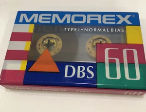 VINTAGE MEMOREX DBS 60 TYP I NORMAL BIAS LEER AUDIOKASSETTENBAND - NEU VERSIEGELT - Bild 1 von 2