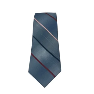 Corbata de cuello vintage Sears The Men's Store rayas azules para hombre mezcla de seda poliéster 3" - Imagen 1 de 4