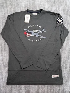 NEW Red Canoe Mens Medium Curtiss P-40 Warhawk Long Sleeve T Shirt World War II - Picture 1 of 14