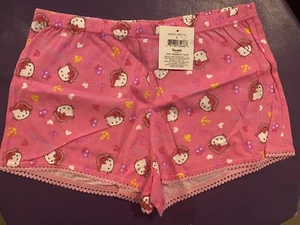 NWT Sanrio Hello Kitty Pirate Girls Pink Shorts Large Rare Vintage 2008 - Picture 1 of 2