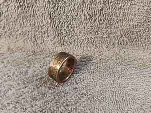 1992 Kennedy Half Dollars size 9 1/2 coin ring Handmade mixed metals - Picture 1 of 5