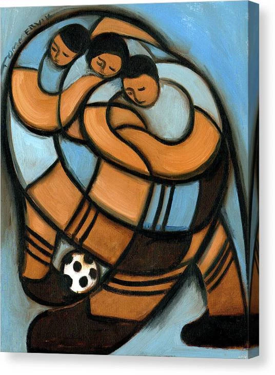 Kid Soccer Room Wall Art Kids Playing Soccer  Ball Birthday Gift Decor Kids  - Image 1 of 1