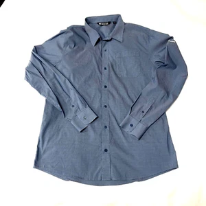 Travis Mathew Men's Shirt Button Up Long Sleeve Pockets Golf L Stripped Stretch - Picture 1 of 18