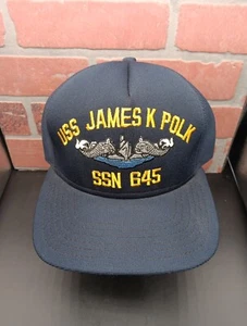 USS James K. Polk SSN-645 Hat Mesh Back Snapback Unisex OSFA VG CONDITION 👀  - Picture 1 of 14