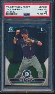 PSA 10 COLT EMERSON 1st 2023 Bowman Chrome Draft MARINERS Rookie RC GEM MINT - Image 1 of 3