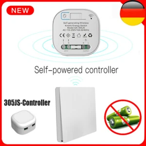 Funkschalter Set Wandschalter Schalter Empfänger Selbstgenerierender Batterielos - Bild 1 von 12