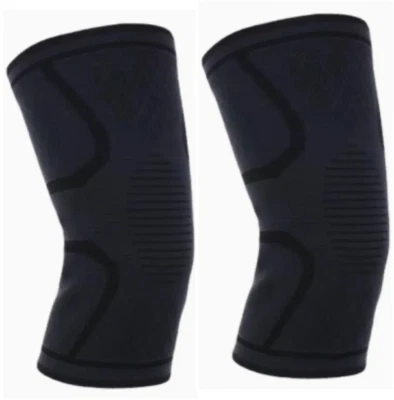 1 par de aparatos ortopédicos de compresión para mangas de rodilla gimnasio deportes artritis unisex L NUEVO Foto 1 de 4