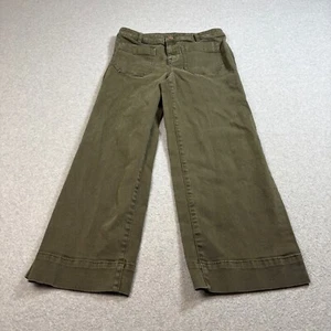 Sanctuary Denim Pants Woman 29 Green Marine Crop Wide Leg Standard Rise Sailor - Picture 1 of 10