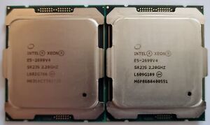Intel Xeon E5-2699 V4*1 2.20GHz 55M 22-CORES LGA2011-3 Server 145W SR2JS 3.60GHz
