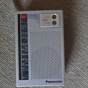 Panasonic RF- 455 AM/FM Portable Handheld Radio - Silver Battery Operated - Picture 1 of 20