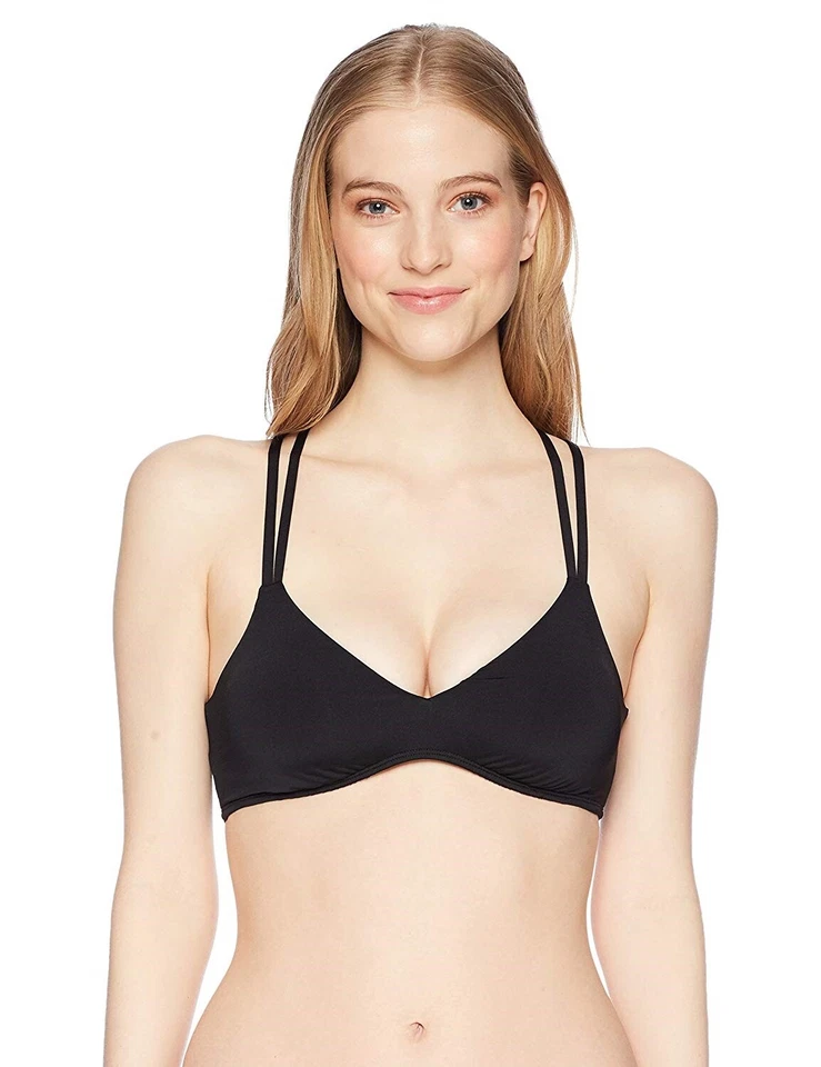 Bikini Lab 148664 Mujer Tirantes Negro Bralette Traje de Baño Bikini Top Talla Mediana Foto 1 de 2