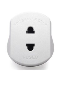 2 Pin To 3-Pin UK Shaver Adapter Plug Converter EU European Euro Europe