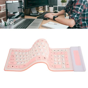 103 Keys Waterproof Dustproof Folding 2.4G Wireless USB Soft Silicone Keyboard - Picture 1 of 21
